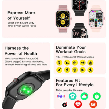 Smartwatch with Multi-Function Tracking & Instant Notifications