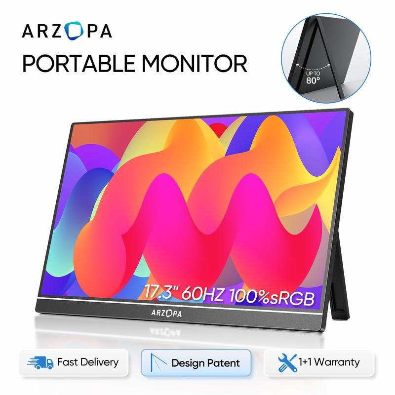 ARZOPA 15.6" FHD Portable Monitor – USB - C, HDMI, HDR - Techifty