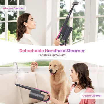 Schenley 7-in-1 Steam Mop with Detachable Handheld Steamer & Accessories