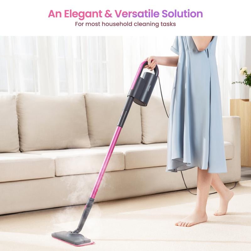 Schenley 7 - in - 1 Steam Mop with Detachable Handheld Steamer & Accessories - Techifty