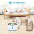 Smart Cat And Dog Water Fountain with Stainless Steel Top & LED Light - Techifty