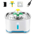 Smart Cat And Dog Water Fountain with Stainless Steel Top & LED Light - Techifty