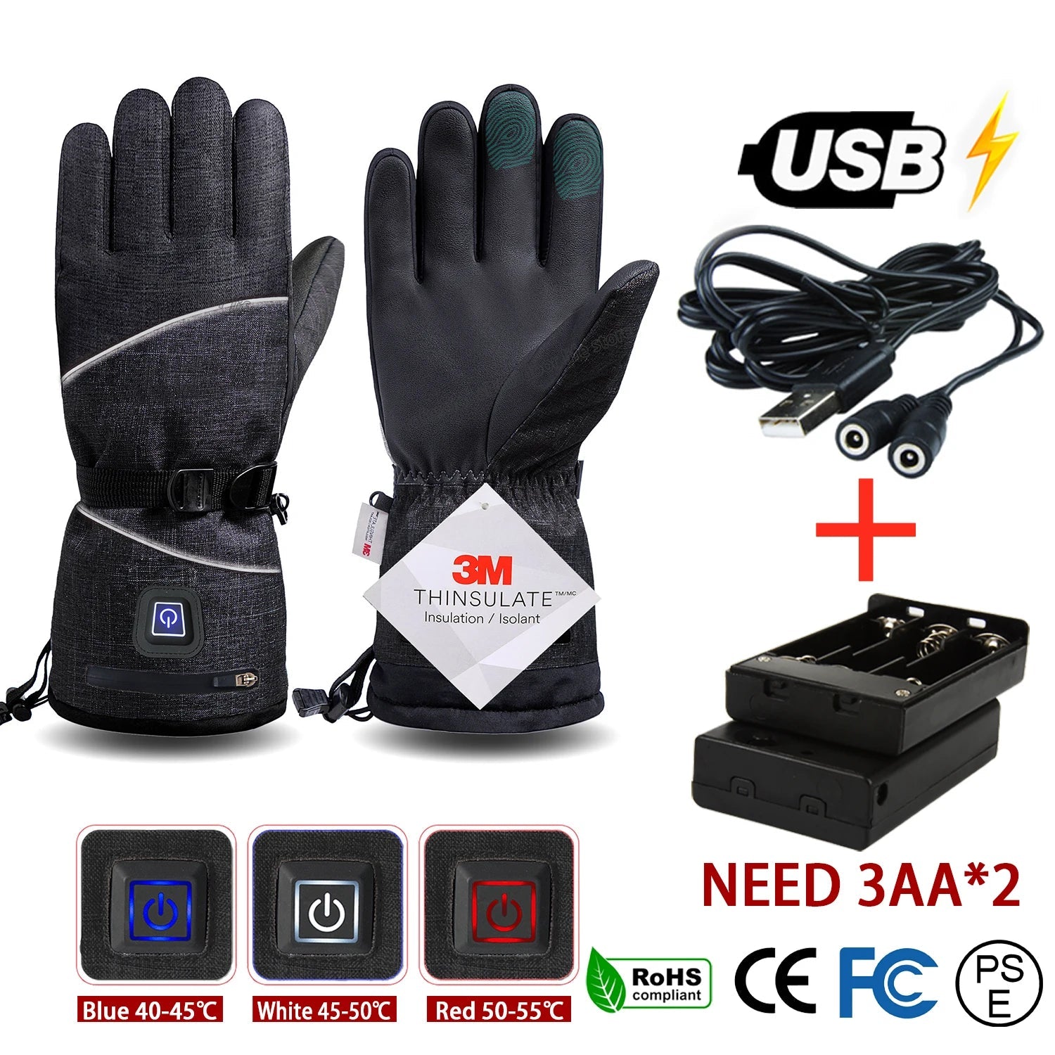 Techifty HeatGuard™ Electric Heated Winter Gloves - Techifty