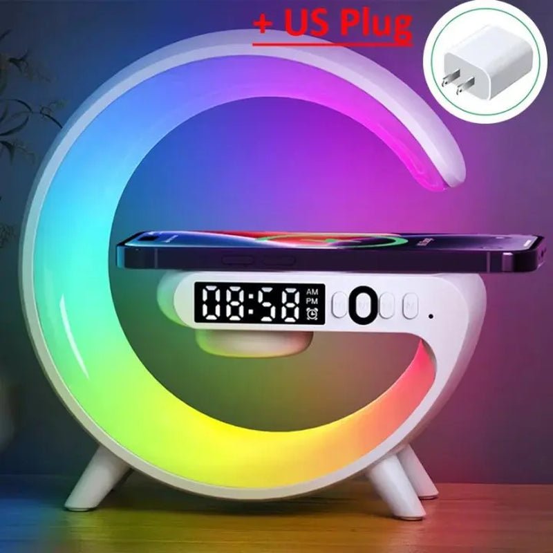 Techifty Multifunction Wireless Charger Stand™ – RGB Light, Alarm Clock & Speaker - Techifty